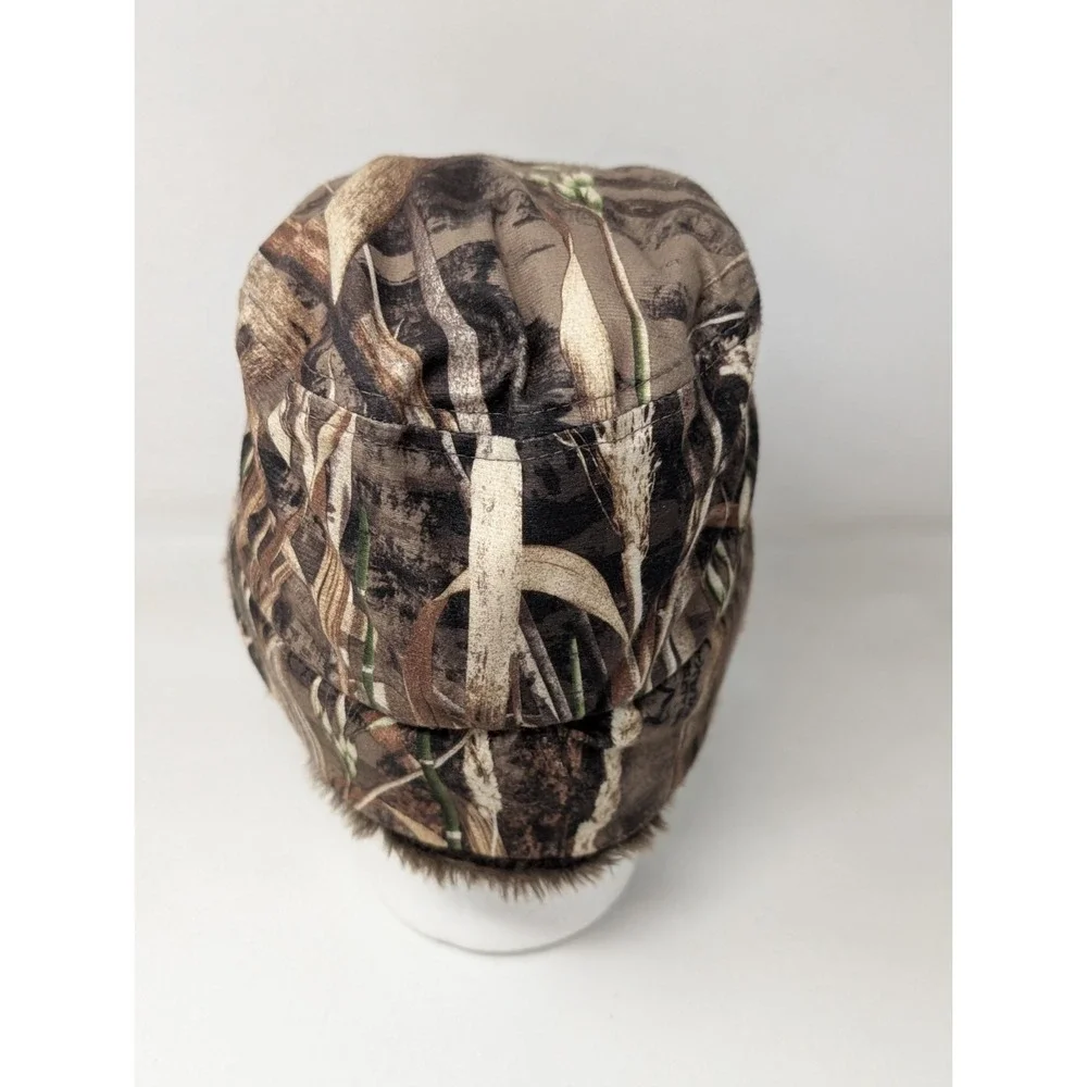 Cabela's Camo Hunting Hat Cap Ear Flap Fur Warm 40g Thinsulate‎ Camouflage Small